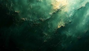 Green Abstract Art Wallpaper, Artistic Dark Ocean Backgrounds, 4K Desktop