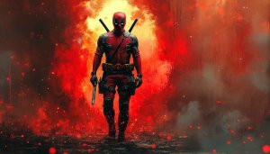 Deadpool Superhero Art 4K Desktop Background Mobile Wallpaper Free