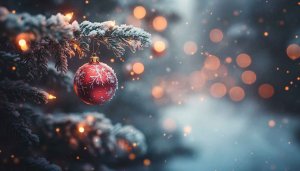 Christmas Tree Ornament Mobile Background Festive Season 4K Wallpaper