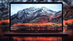 Mountain Autumn Lake 4K Desktop Background for Mac Laptop Screen