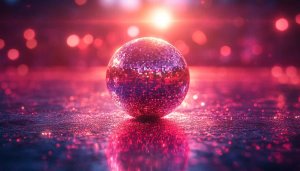 Sparkling Disco Ball Party Mobile Background, Festive Party Wallpaper 4K