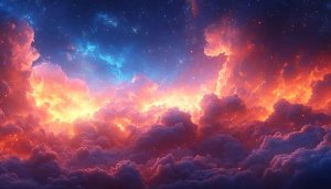 Fiery Clouds Celestial Backgrounds 4K UHD Mobile Wallpaper