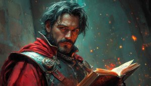 Fantasy Wizard Reading Magic Book Mobile Wallpaper 4K Background
