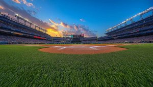 Baseball Stadium Field View 4K Desktop Background Mobile Wallpaper