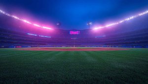 Baseball Stadium Night Lights 4K Desktop Wallpaper Mobile Background