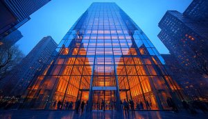 Modern Glass Skyscraper Architecture 4K Desktop Wallpaper Background