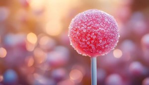 Sparkling Pink Lollipop Mobile Wallpaper - Free Sweet Candy Background
