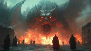 Fantasy Dragon Fire 4K Wallpaper Epic Battle Desktop Background