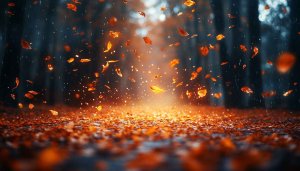 Autumn Falling Leaves HD Wallpaper for Desktop Background