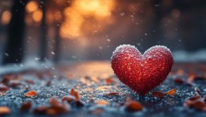 Sparkling Heart Winter Snow Wallpaper, Free Mobile Background