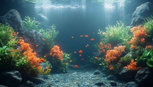 Aquarium Fish Tank 4K Wallpaper, Underwater Scene Desktop Background