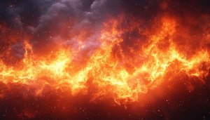 Fiery Nebula Space 4K Desktop Background Galaxy Mobile Wallpaper