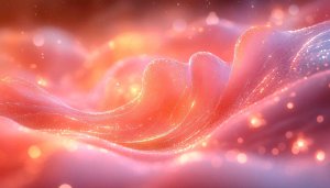 Abstract Coral Sparkle Waves Mobile Background, Aesthetic 4K Desktop Wallpaper