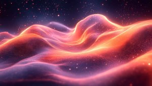 Red Glowing Nebula Waves 4K Desktop Background Free Wallpaper
