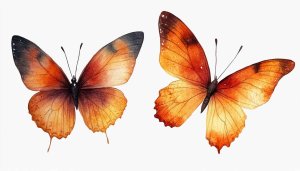 Orange Butterfly Illustration Art Mobile Wallpaper Free Desktop Background