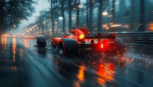 Red Formula One Racing Car 4K Desktop Mobile Wallpaper