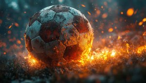 Fiery Soccer Ball Mobile Wallpaper Free 4K Desktop Background