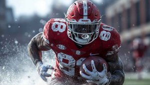 Alabama Football Player Running Mobile Wallpaper Free 4K Background
