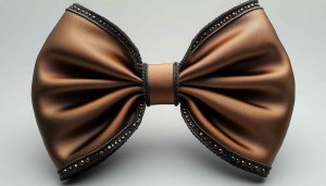 Elegant Brown Bow Tie Fashion Background for Desktop Mobile Wallpaper
