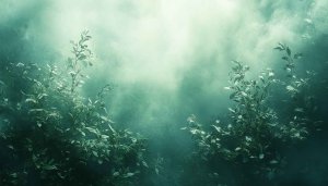 Ethereal Forest Fog 4K Desktop Wallpaper, Moody Greenery Background