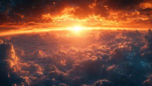 Fiery Sunrise Clouds Galaxy Mobile Backgrounds Wallpaper Free