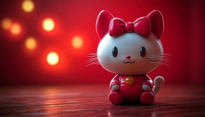 Hello Kitty Red Background Mobile Wallpaper Cute 4K Desktop