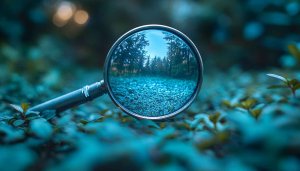 Magnifying Glass Forest Landscape Nature Photography Mobile Background Wallpaper