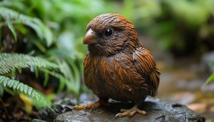 Cute Brown Bird Sculpture Mobile Wallpaper Free 4K Background