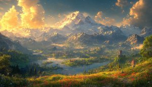 Epic Mountain Landscape Village 4K Desktop Backgrounds Free Wallpaper