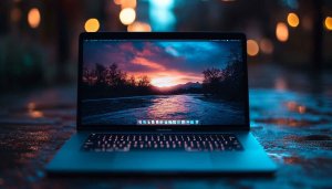 River Sunset Landscape MacBook Pro 4K Desktop Wallpaper Free