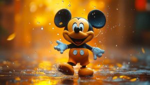 Mickey Mouse in Rain 4K Mobile Background Disney Wallpaper