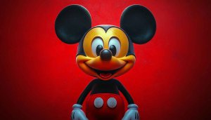 Mickey Mouse Cartoon Character Red Background Mobile Wallpaper Free