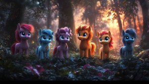 My Little Pony Animated Forest 4K Desktop Background Mobile Wallpaper