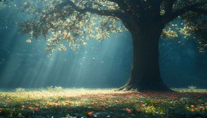 Enchanted Forest Sunlight Mobile Background - Free Tree Wallpaper