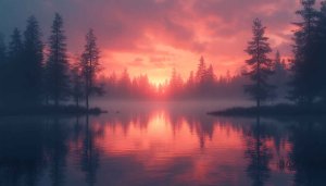 Pink Sunset Lake Reflection Mobile Wallpaper Free Desktop Background 4k