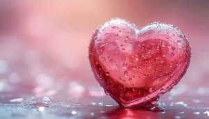 Valentines Day Water Drop Heart Mobile Wallpaper Free for Desktop