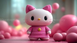 Cute Hello Kitty Mobile Wallpaper Pink Aesthetic 4K Background