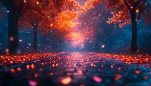 Autumn Rain Leaves 4K Desktop Wallpaper Beautiful Forest Background