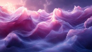 Abstract Waves Art 4K Desktop Background, Mobile Wallpaper, Pink Purple