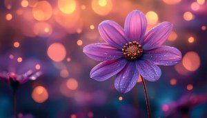 Purple Flower 4K Wallpaper for Desktop, Mobile Background Free