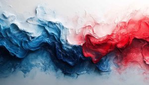 Abstract Red Blue White Art 4K Desktop Wallpaper Mobile Background