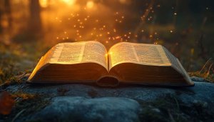 Open Book Aesthetic Wallpaper: Free Golden Sparkle Desktop Background