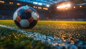 Rainy Soccer Ball Stadium Field Free Mobile HD Wallpaper