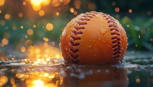 Wet Softball Field 4K Wallpaper for Phone and Desktop Backgrounds