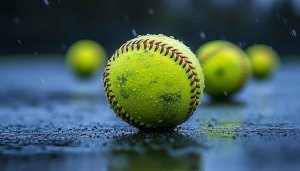 Wet Softball Field 4K Wallpaper for Desktop and Mobile