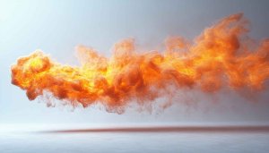 Fiery Cloud Wallpaper 4K Desktop Background Orange Abstract Art