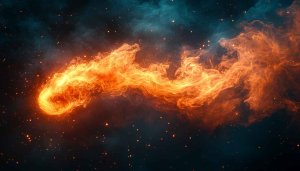 Fiery Comet Mobile Wallpaper - Free Space 4K Desktop Background