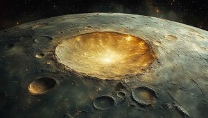Impact Crater Moon Surface Texture Detail 4K Desktop Wallpaper