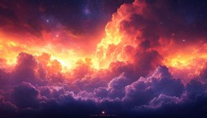 Spectacular Fire Sky Wallpaper 4K for Desktop and Mobile