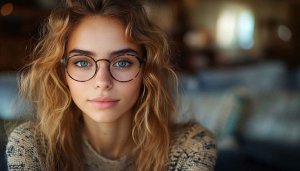 Girl With Glasses Mobile Wallpaper, Portrait Photography, HD Phone Background
